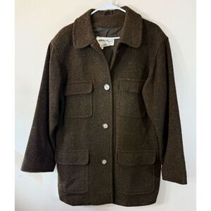 Vintage Eddie Bauer Outdoors Wool Blend Coat Women's Tall Medium